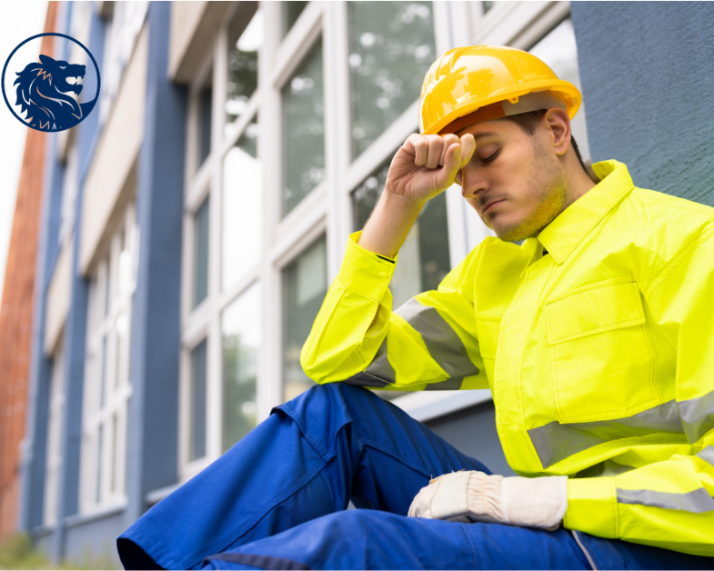 Overwhelmed Construction Worker